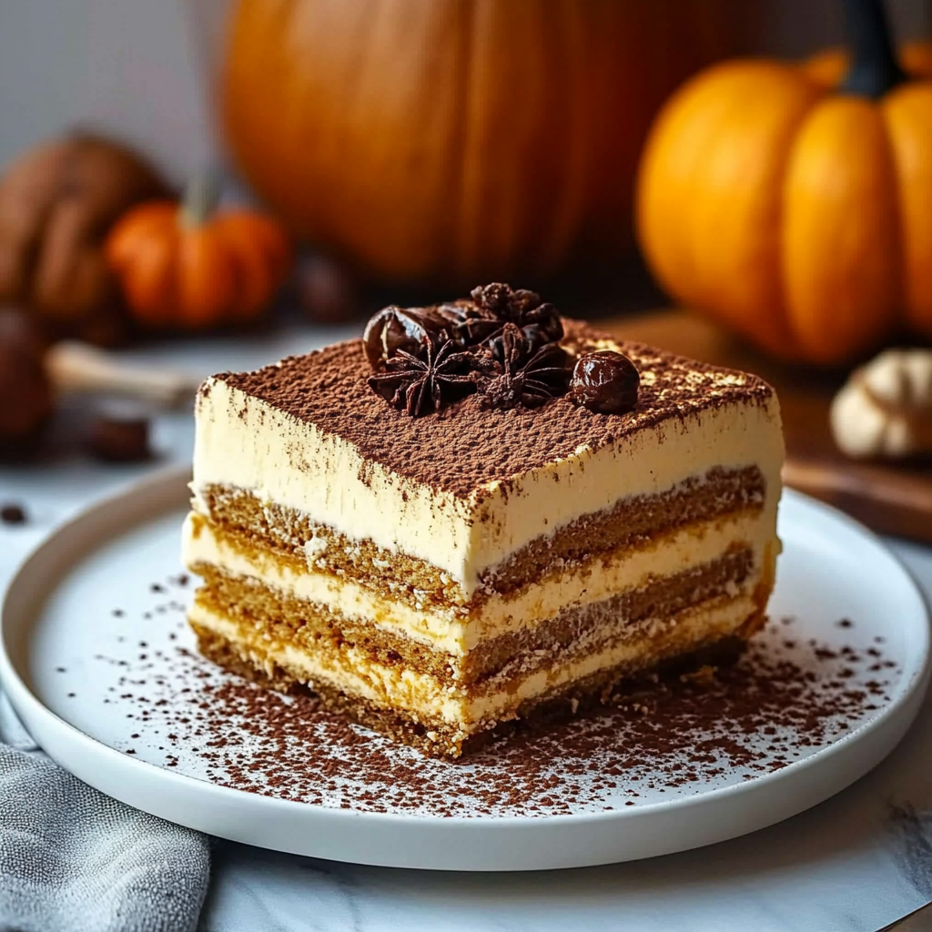 Ladyfingers dipped in coffee for assembling Pumpkin Tiramisu