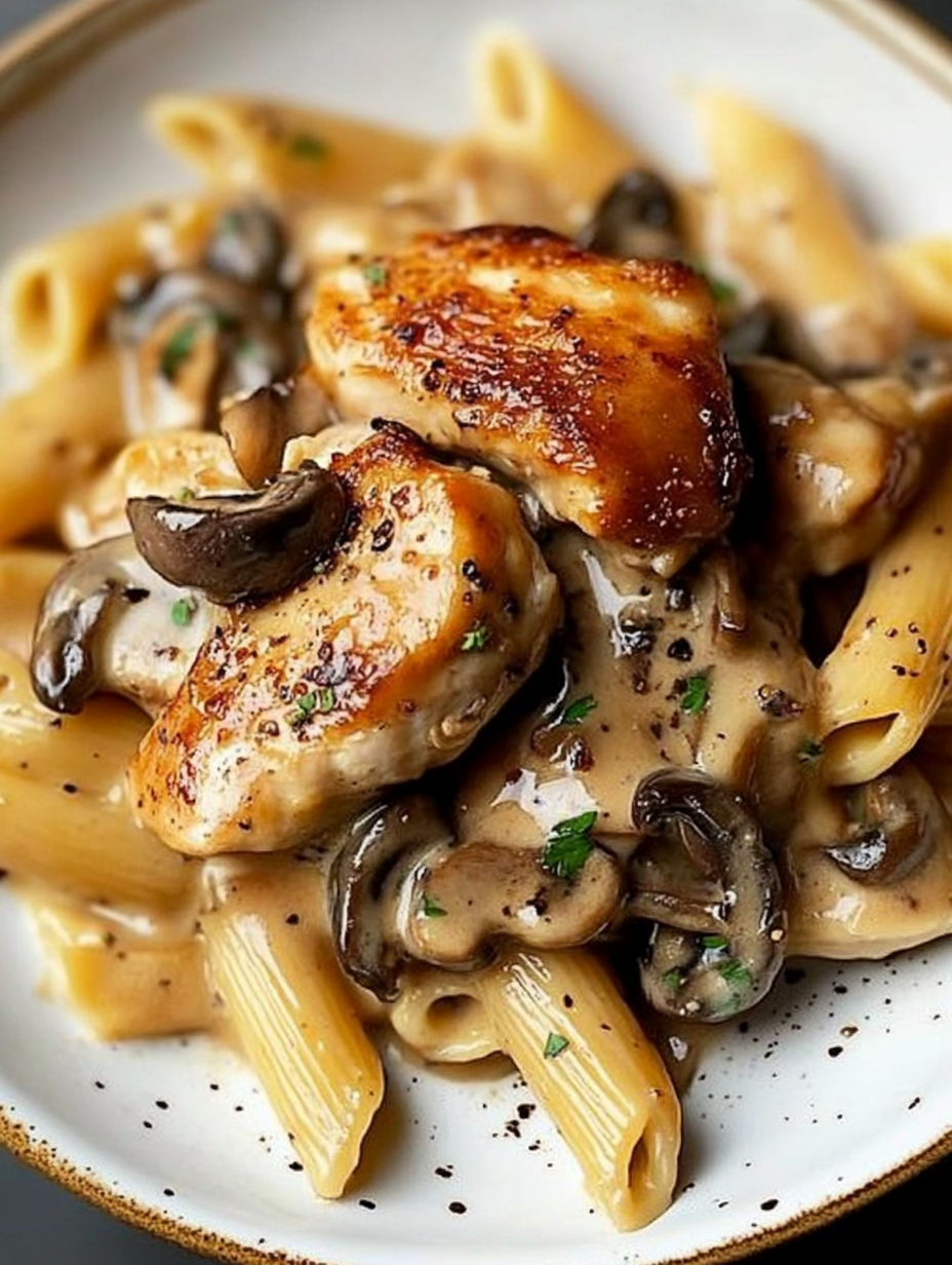 cremy Pasta with Chicken Marsala